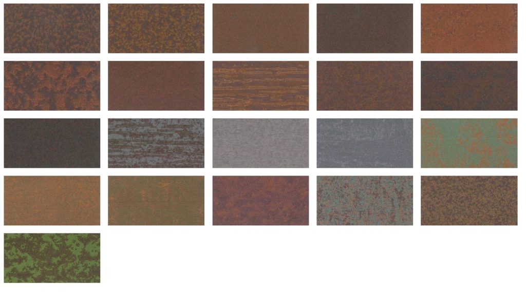 Rust Look PVDF Metal Roofing Colors