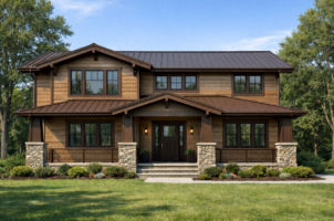 House With Craftsman Plank Siding